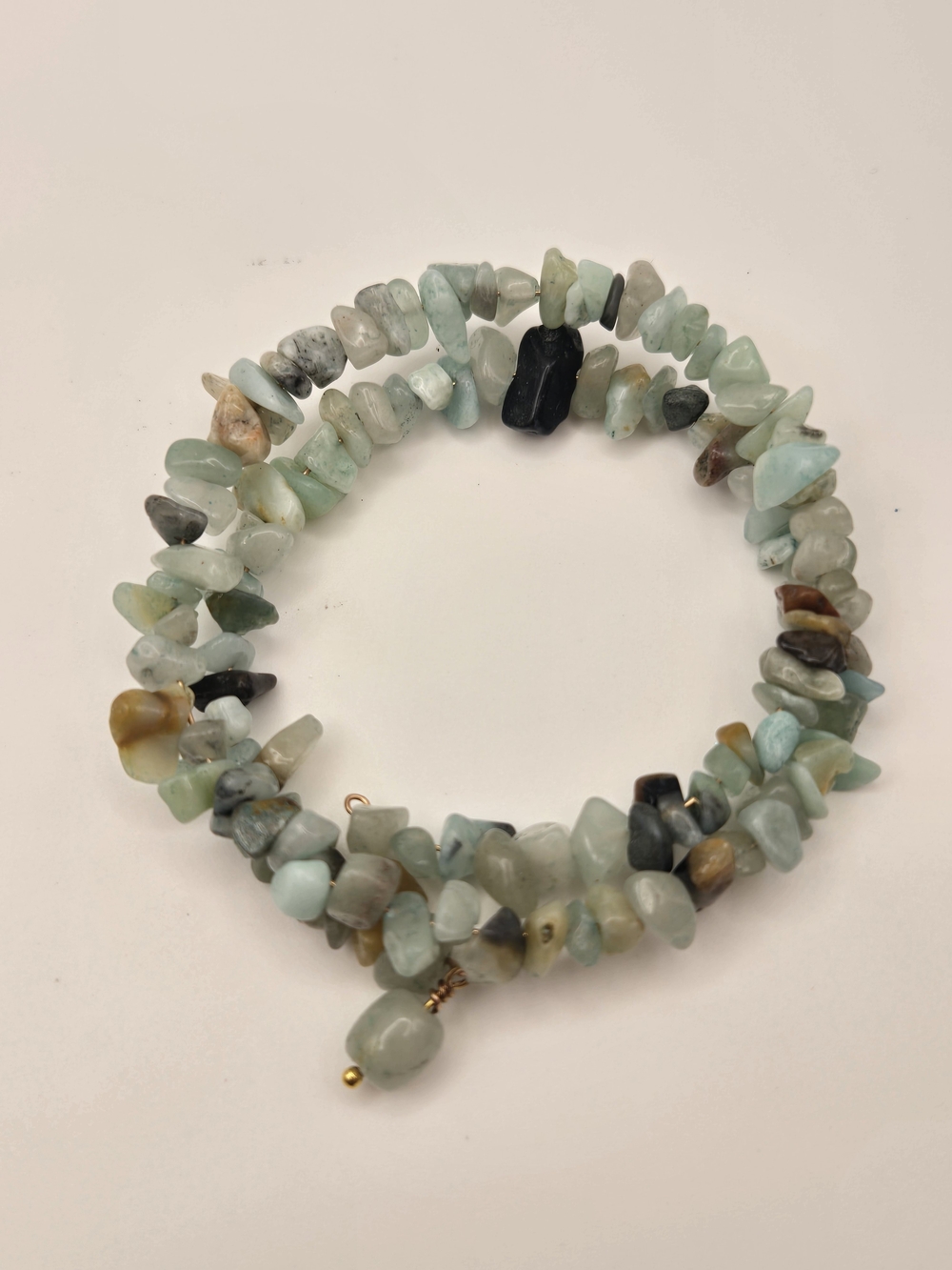 Amazonite Chip Wrap Bracelet — Multi-Color Stones